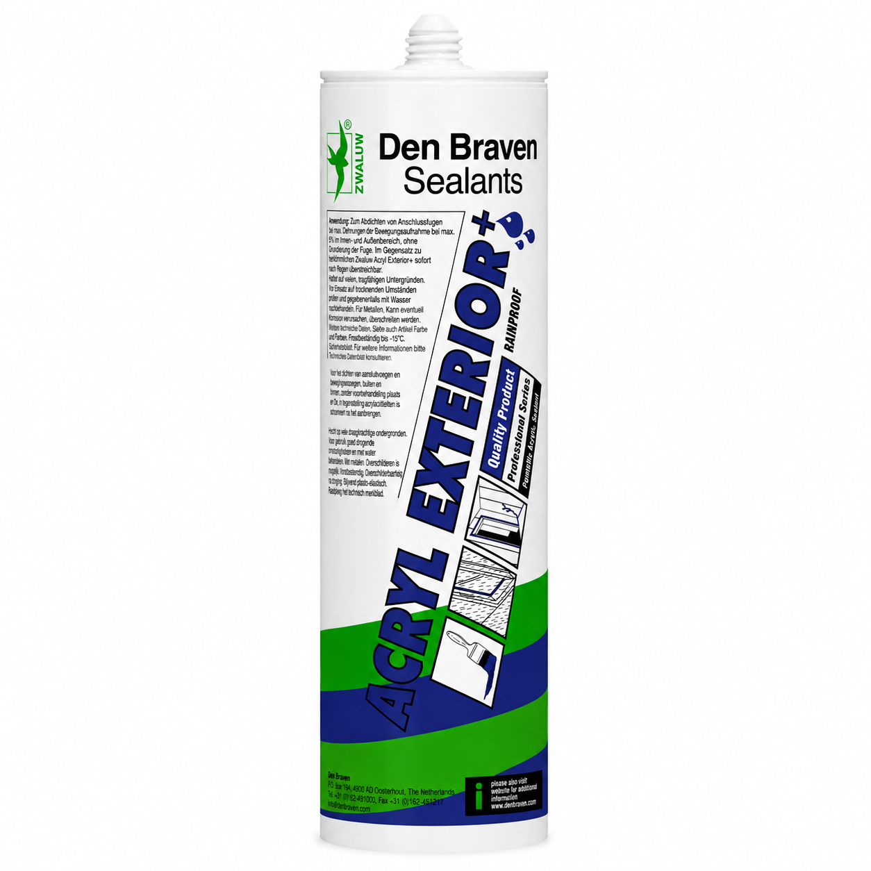 Acryl Exterior+ Hermētiķis Hermētiķis akrila DB Ackryl-Exterior+ 300ml balts - Image 1